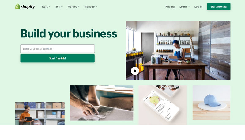 Shopify Homepage