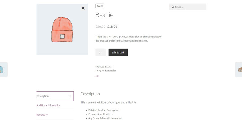 WooCommerce Product Page