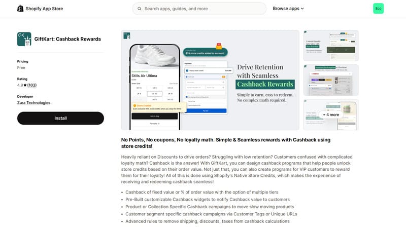 GiftKart Shopify App Store Page