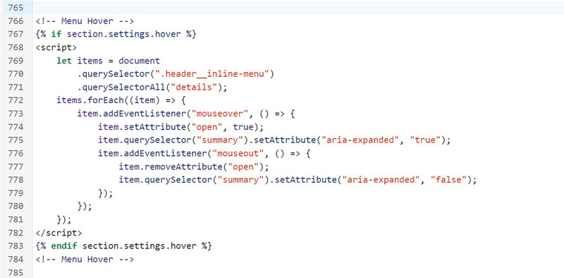 Shopify Hover Code if function