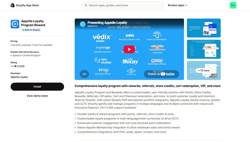 Appstle Loyalty App Page